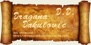 Dragana Dakulović vizit kartica